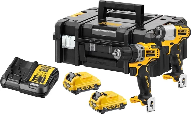 DCK2110L2T Accu combiset 2-delig (DCD710 + DCF815) 12V XR 3.0Ah in TSTAK von DEWALT – Produktbild