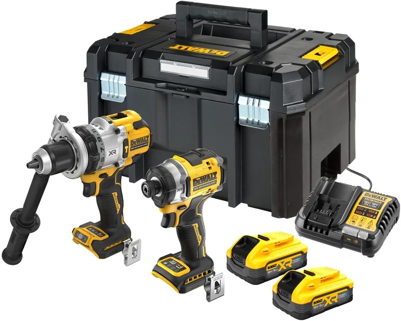 DCK2200H2T Accu combiset 2-delig (DCD1007 + DCF860) 18V XR POWERSTACK 5.0Ah in TSTAK van DEWALT – productafbeelding