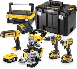 DCK551P3T Accu combiset 5-delig 18V XR 5.0Ah in TSTAK de DEWALT – image du produit 1 sur 2