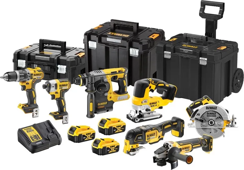 DCK755P3T Accu combiset 7-delig 18V XR 5.0Ah in TSTAK fra DEWALT – produktbillede