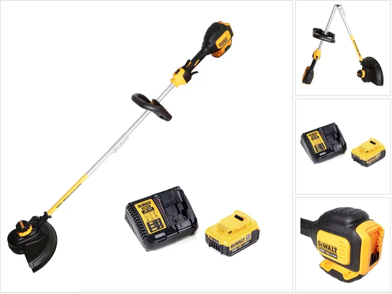 DCM 561 PBS Accu grastrimmer 18 V Brushless + 1x accu 4.0 Ah + lader von DEWALT – Produktbild