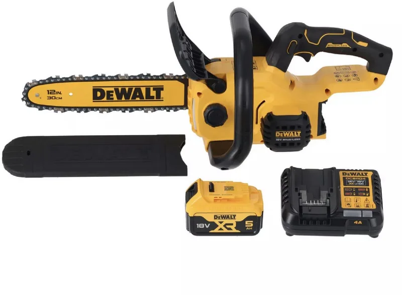 DCMCS565P1 18V XR Li-Ion accu compacte kettingzaag set (1x 5.0Ah) - 30cm de DEWALT – image du produit