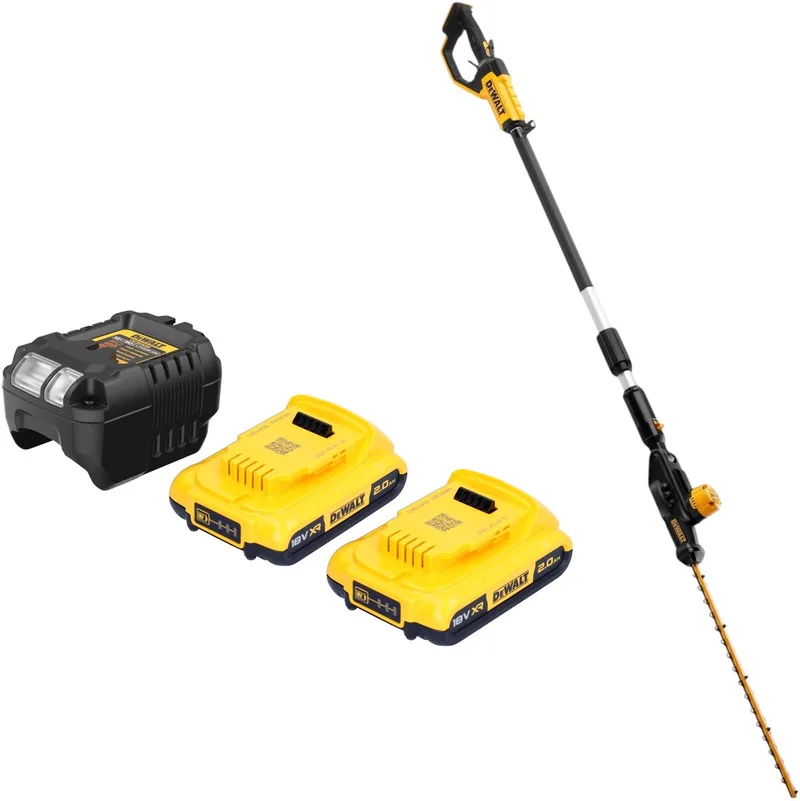 DCMPH 566 D2 accu heggenschaar 18 V 55 cm + 2x accu 2.0 Ah + lader van DEWALT – productafbeelding