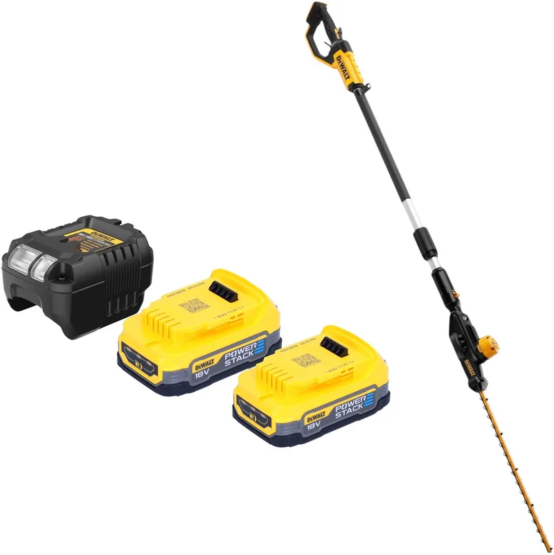 DCMPH 566 E2 accu heggenschaar 18 V 55 cm + 2x Powerstack accu 1.7 Ah + lader by DEWALT – product image