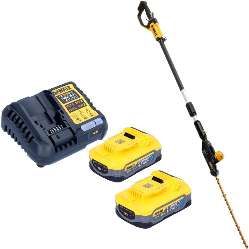 DCMPH 566 H2 accu-heggenschaar 18 V 55 cm + 2x Powerstack-accu 5,0 Ah + oplader von DEWALT – Produktbild