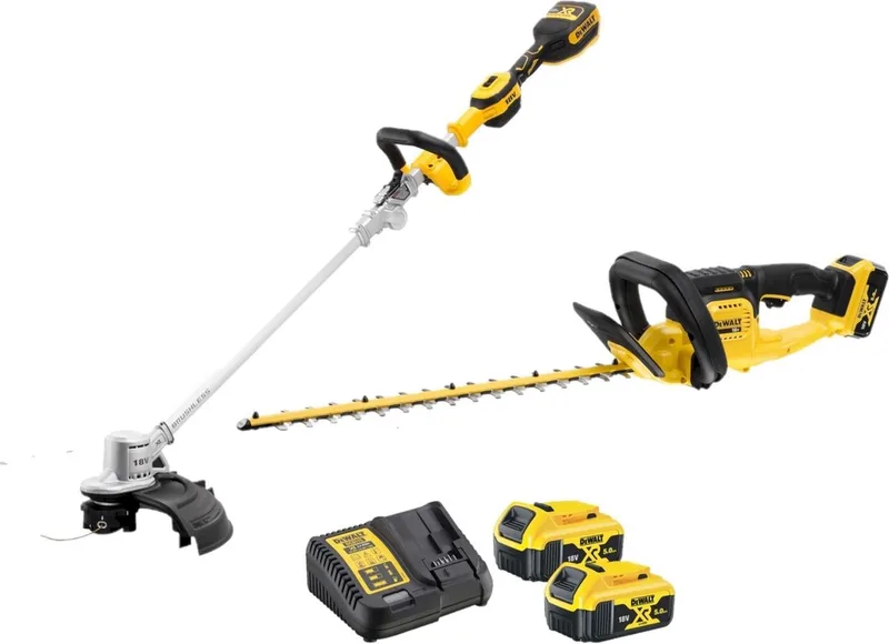 DCMST561HT KIT: 18V XR Heggenschaar (DCMHT563) en grastrimmer (DCMST561) (met 2x 5.0Ah accu en lader) de DEWALT – image du produit