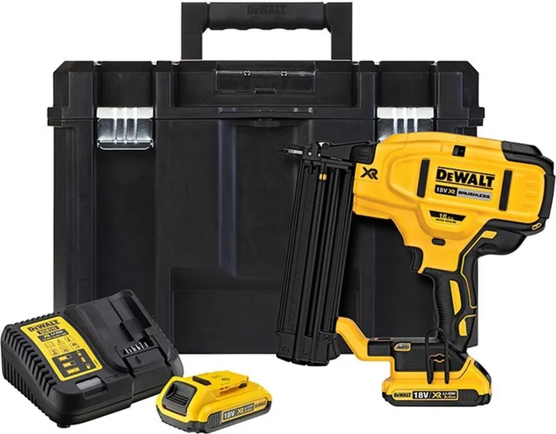 DCN680D2 18V Li-Ion Accu tacker set (2x 2.0Ah accu) in TSTAK - 15-54mm - 18 Gauge - koolborstelloos von DEWALT – Produktbild