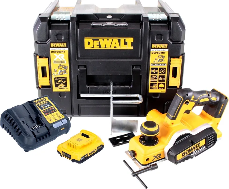 DCP 580 D1 accuschaafmachine 18V 82mm + 1x accu 2.0Ah + lader + TSTAK by DEWALT – product image