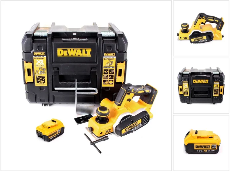DCP 580 NT accuschaafmachine 18V 82mm + 1x accu 4,0Ah + TSTAK - zonder lader von DEWALT – Produktbild