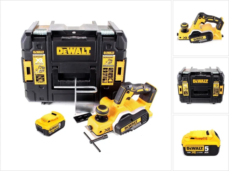 DCP 580 NT accuschaafmachine 18V 82mm + 1x accu 5,0Ah + TSTAK - zonder lader de DEWALT – image du produit