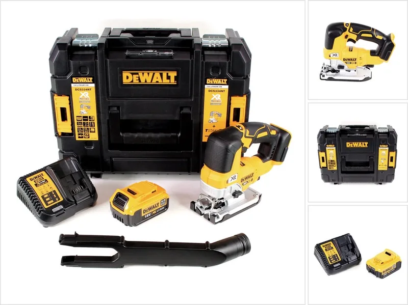 DCS 334 M1 accu pendelzaag 18V borstelloos + 1x accu 4,0Ah + oplader + TSTAK von DEWALT – Produktbild