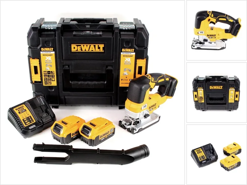 DCS 334 M2 accu pendelzaag 18 V borstelloos + 2x accu 4,0 Ah + lader + TSTAK von DEWALT – Produktbild