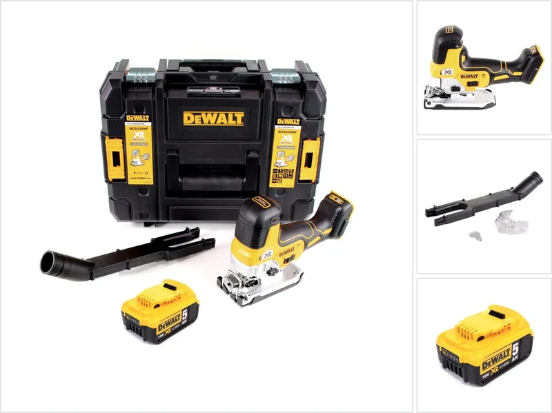 DCS 335 NT accudecoupeerzaag 18V + 1x accu 5.0 Ah in TSTAK - zonder lader von DEWALT – Produktbild