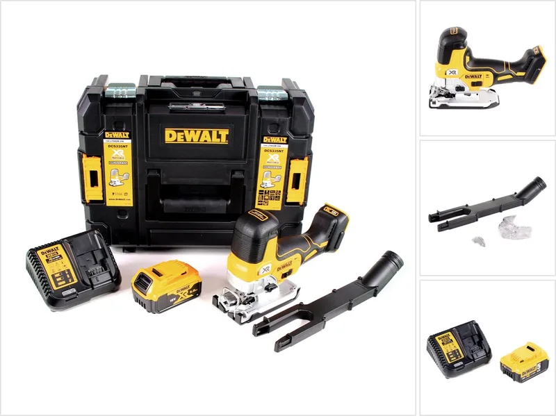 DCS 335 P1 accudecoupeerzaag 18V + 1x accu 5.0 Ah + 1x snellader in TSTAK von DEWALT – Produktbild