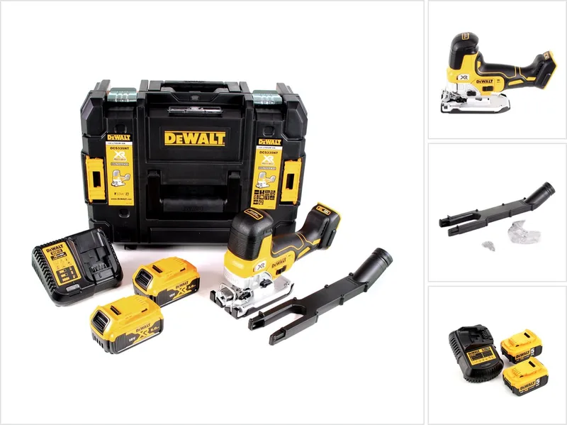 DCS 335 P2 accudecoupeerzaag 18V + 2x accu 5.0 Ah + 1x snellader in TSTAK de DEWALT – image du produit