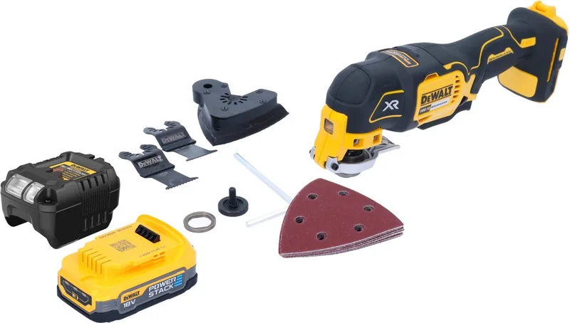 DCS 355 N snoerloze oscillerende multitool 18 V borstelloos + accessoireset - zonder accu, zonder oplader by DEWALT – product image