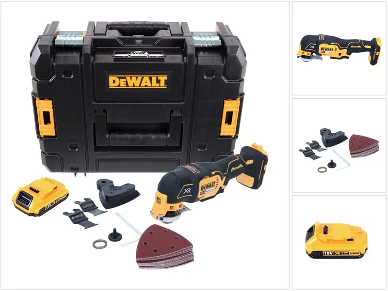 DCS 355 NT accu-oscillator multitool 18 V borstelloos + 1x accu 2,0 Ah + accessoires + TSTAK - zonder oplader by DEWALT – product image