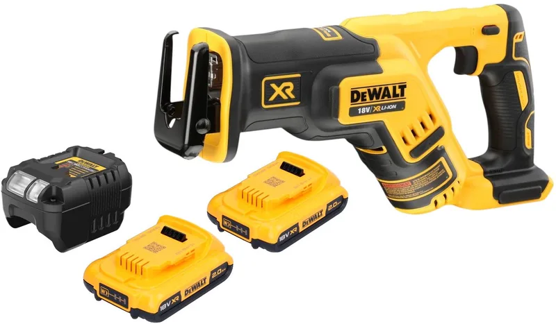 DCS 367 D2 accu-reciprozaag 18 V borstelloos + 2x accu 2.0 Ah + lader fra DEWALT – produktbillede