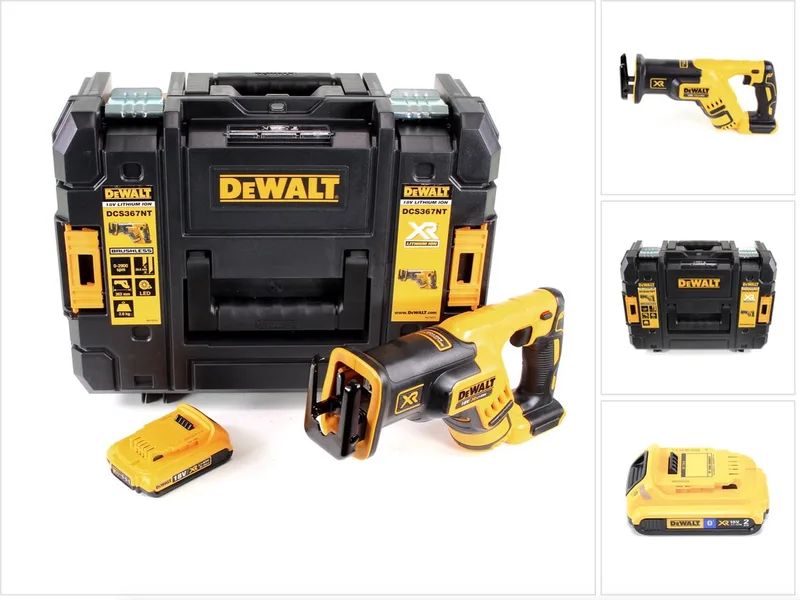 DCS 367 NT Accu Reciprozaag 18V Brushless + 1x accu 2,0Ah + TSTAK - zonder lader de DEWALT – image du produit