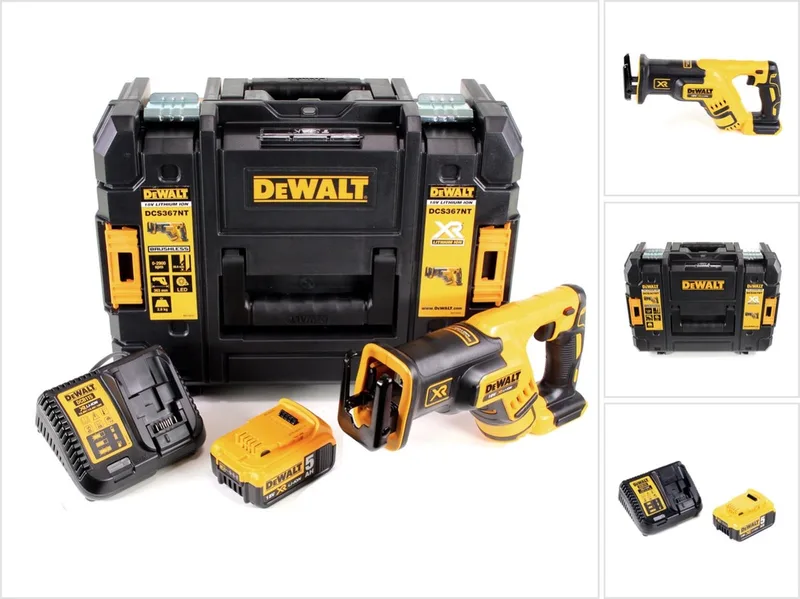 DCS 367 P1 accu reciprozaag 18V borstelloos + 1x accu 5.0Ah + lader + TSTAK de DEWALT – image du produit