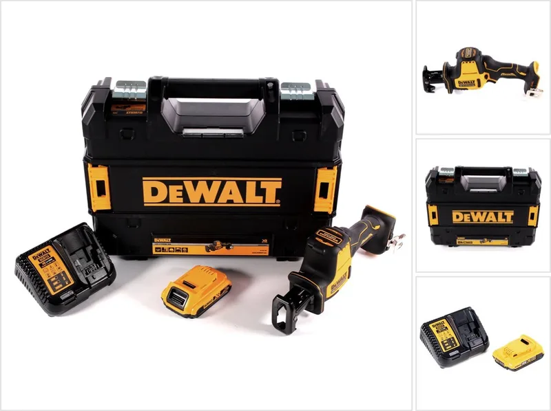 DCS 369 D1 accu-reciprozaag 18 V + 1x accu 2,0 Ah + oplader + TSTAK von DEWALT – Produktbild