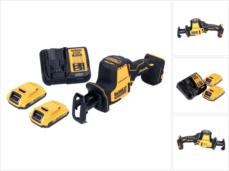DCS 369 D2 accu reciprozaag 18 V borstelloos + 2x accu 2,0 Ah + oplader von DEWALT – Produktbild