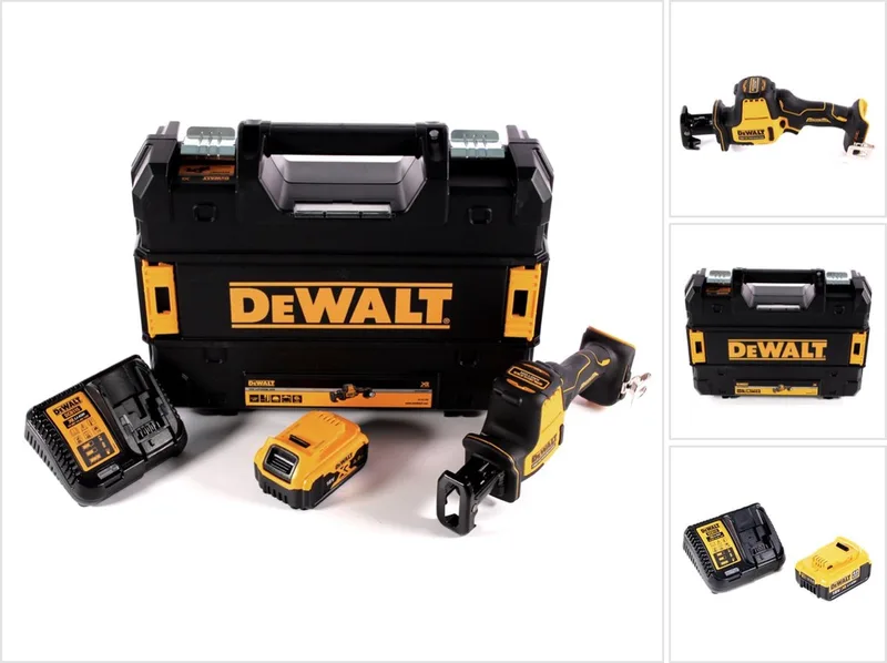 DCS 369 M1 accu-reciprozaag 18 V + 1x accu 4,0 Ah + oplader + TSTAK von DEWALT – Produktbild