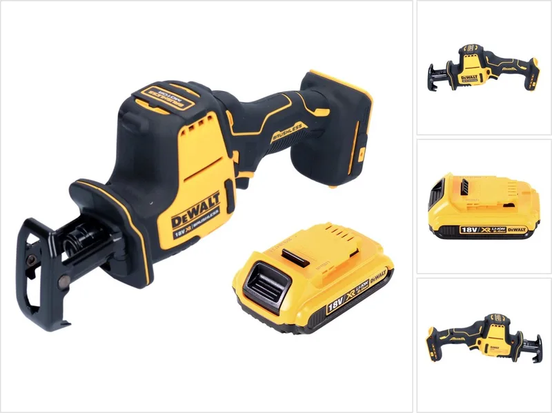 DCS 369 N accu reciprozaag 18 V borstelloos + 1x accu 2,0 Ah - zonder oplader från DEWALT – produktbild