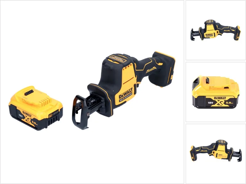 DCS 369 N accu reciprozaag 18 V borstelloos + 1x accu 5,0 Ah - zonder oplader de DEWALT – image du produit