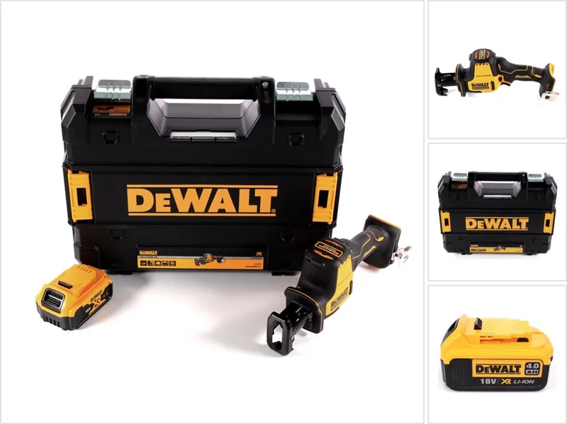 DCS 369 NT accu-reciprozaag 18 V + 1x accu 4,0 Ah + TSTAK - zonder oplader by DEWALT – product image
