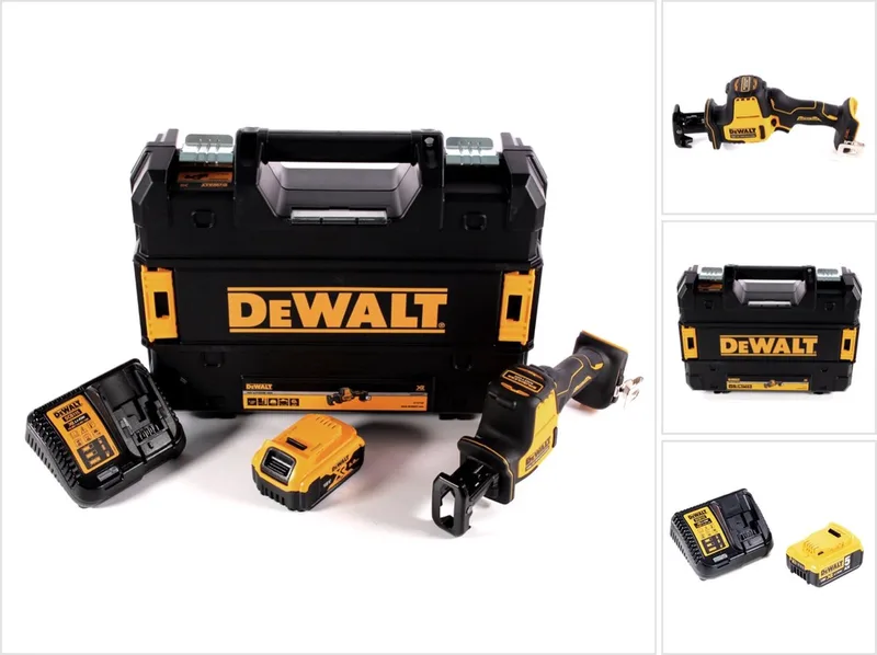 DCS 369 P1 accu-reciprozaag 18 V + 1x accu 5,0 Ah + oplader + TSTAK von DEWALT – Produktbild