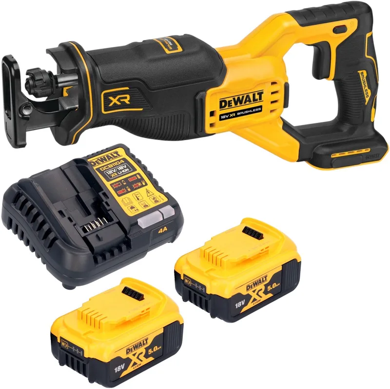 DCS 382 P2 accu reciprozaag sabelszaag 18 V borstelloos + 2x accu 5,0 Ah + oplader von DEWALT – Produktbild