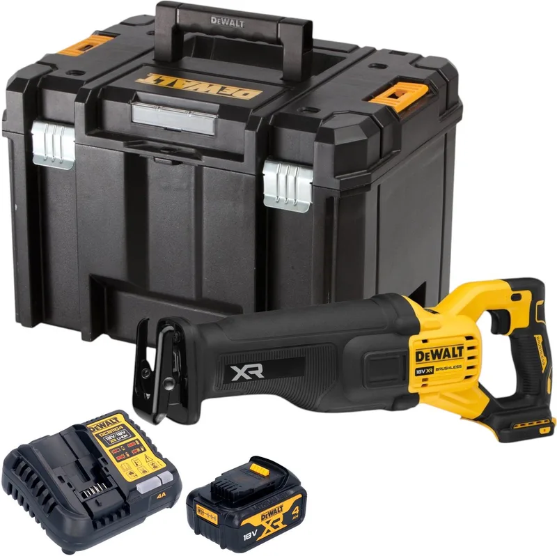 DCS 386 M1T accu-reciprozaag 18 V borstelloos + 1x accu 4.0 Ah + lader + TSTAK von DEWALT – Produktbild