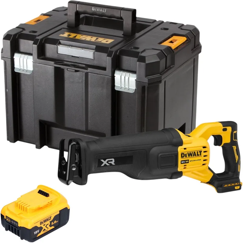 DCS 386 NT accu-reciprozaag 18 V borstelloos + 1x oplaadbare accu 5.0 Ah + TSTAK - zonder oplader de DEWALT – image du produit