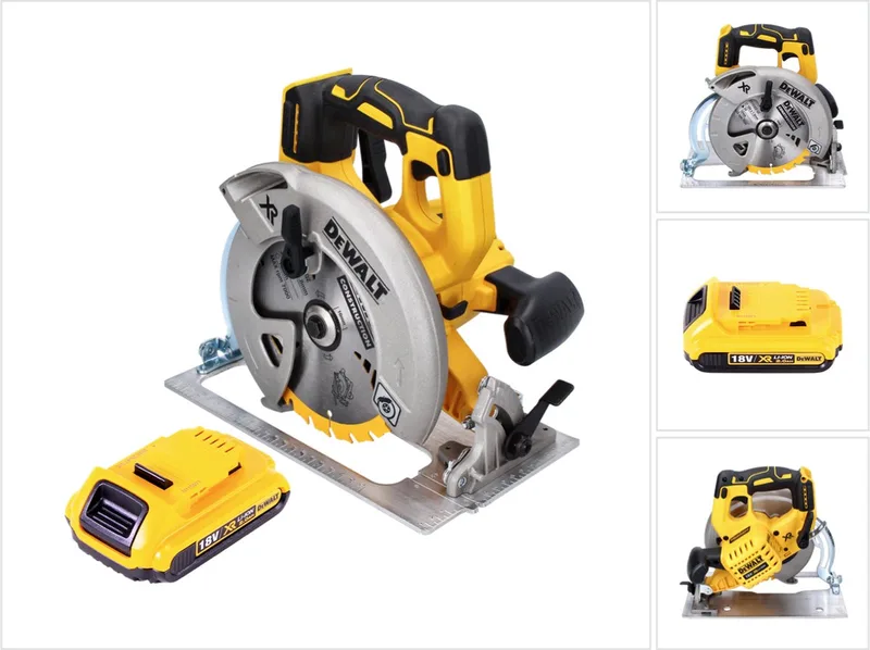 DCS 570 accucirkelzaag 18 V 184 mm borstelloos + 1x accu 2.0 Ah - zonder oplader fra DEWALT – produktbillede