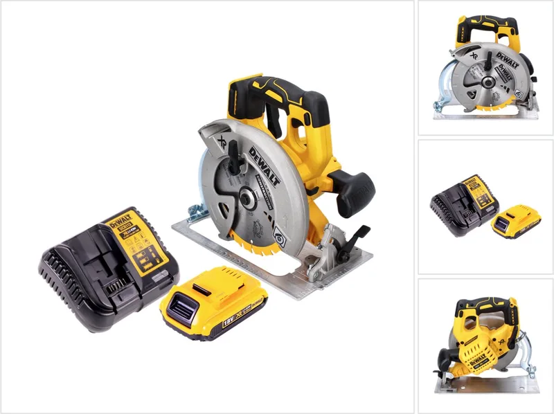 DCS 570 D1 Accucirkelzaag 18 V 184 mm borstelloos + 1x accu 2.0 Ah + lader de DEWALT – image du produit