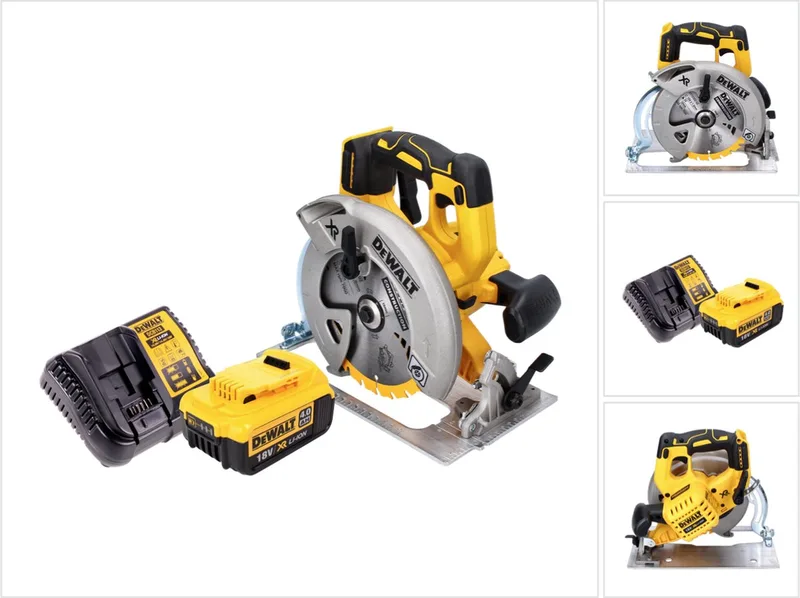 DCS 570 M1 accucirkelzaag 18 V 184 mm borstelloos + 1x accu 4.0 Ah + lader de DEWALT – image du produit