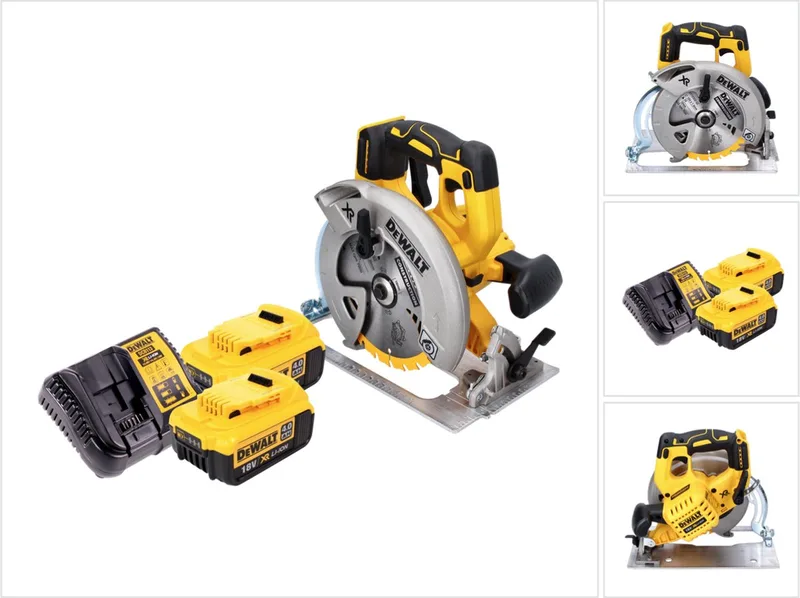 DCS 570 M2 accucirkelzaag 18 V 184 mm borstelloos + 2x accu 4.0 Ah + lader de DEWALT – image du produit