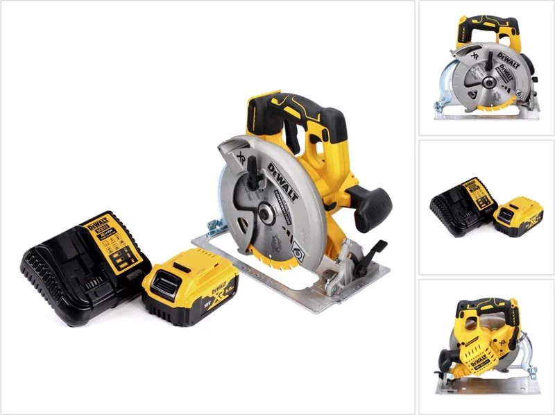 DCS 570 P1 accucirkelzaag 18 V 184 mm borstelloos + 1x accu 5.0 Ah + lader de DEWALT – image du produit