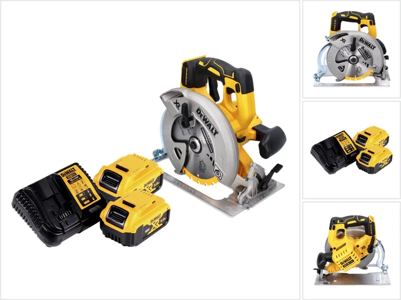 DCS 570 P2 Accu-cirkelzaag 18 V 184 mm borstelloos + 2x accu 5.0 Ah + lader de DEWALT – image du produit