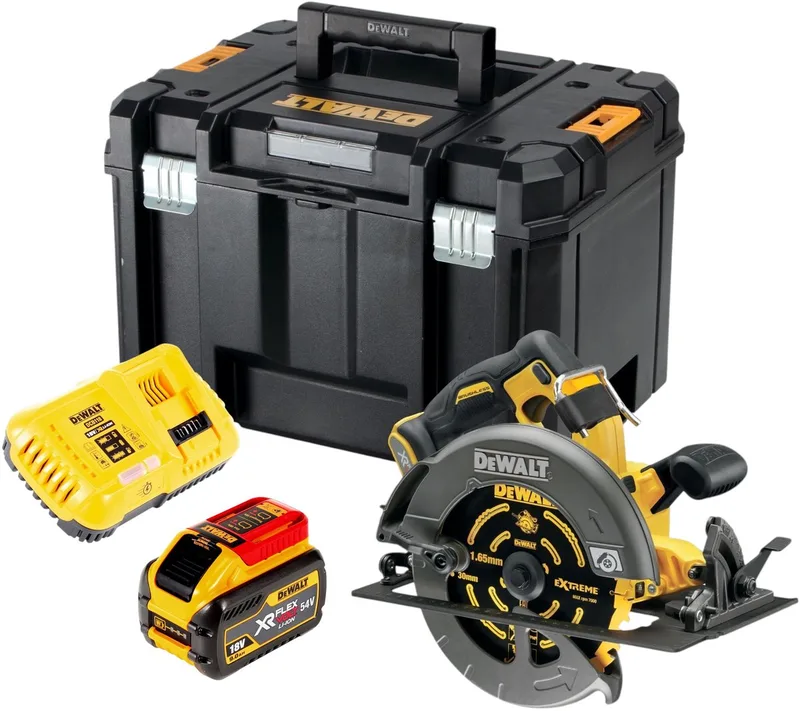 DCS 578 NT Accucirkelzaag 54V XR FlexVolt 190 mm borstelloos + zaagblad + TSTAK - zonder accu, zonder oplader von DEWALT – Produktbild