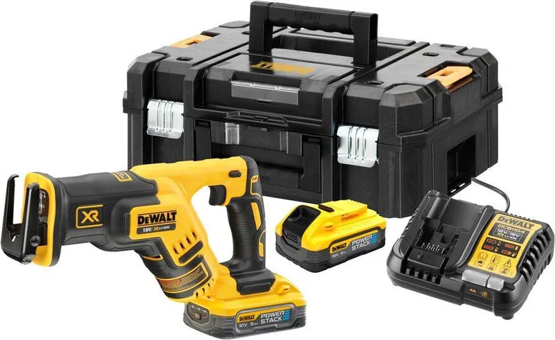 DCS367H2T Accu reciprozaag 18V XR POWERSTACK 5.0Ah in TSTAK van DEWALT – productafbeelding
