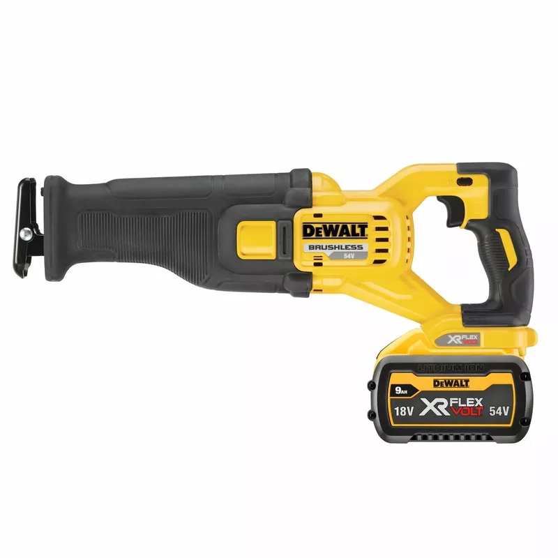 DCS389X2-QW 54V XR FLEXVOLT Accu Reciprozaag – 2x 9.0Ah Accu – Brushless – Incl. Lader & TSTAK Koffer von DEWALT – Produktbild