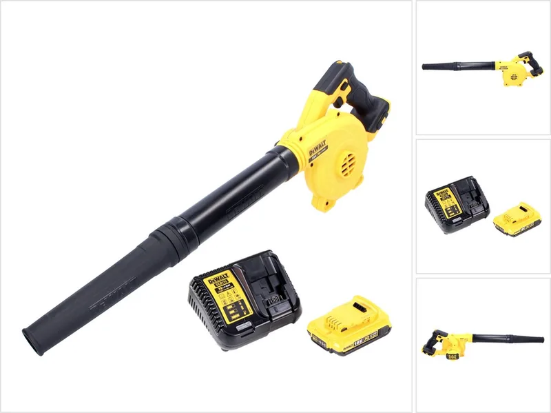 DCV 100 D1 accubladblazer / bladblazer 18 V + 1x accu 2.0 Ah + lader fra DEWALT – produktbillede