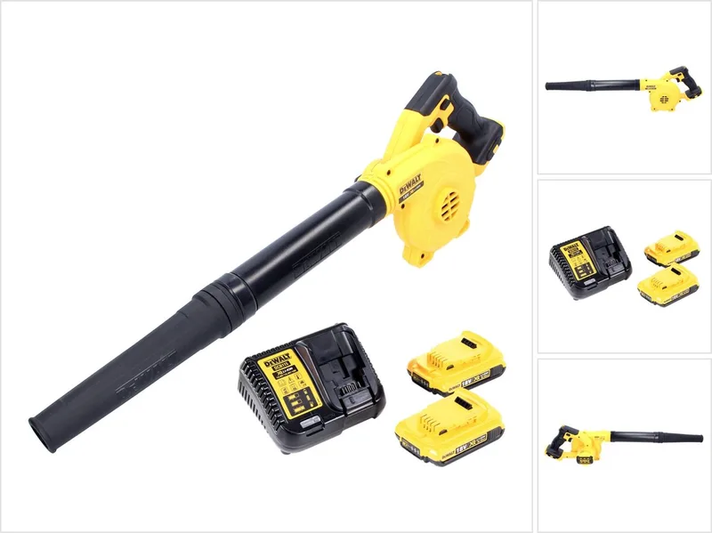 DCV 100 D2 accubladblazer / bladblazer 18 V + 2x accu 2.0 Ah + lader von DEWALT – Produktbild