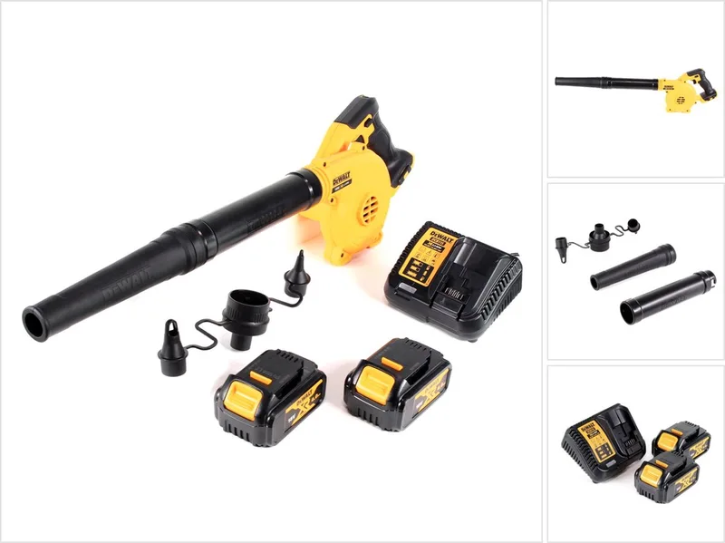 DCV 100 M2 18 V accu/bladblazer + 2 x DCB 182 4.0 Ah accu + DCB 115 lader by DEWALT – product image