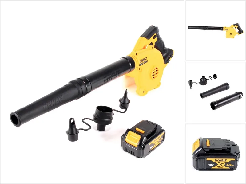 DCV 100 N 18 V accu/bladblazer + 1 x DCB 182 4.0 Ah accu - zonder koffer, zonder lader van DEWALT – productafbeelding