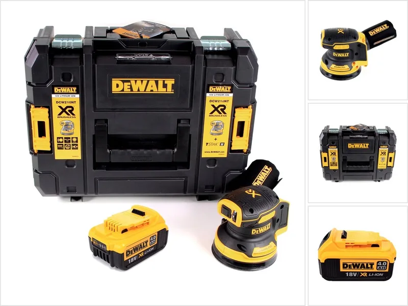 DCW 210 NT accu excentrische schuurmachine borstelloos 18 V 12.000 tpm 125 mm + 1x accu 4,0 Ah in TSTAK - zonder oplader von DEWALT – Produktbild