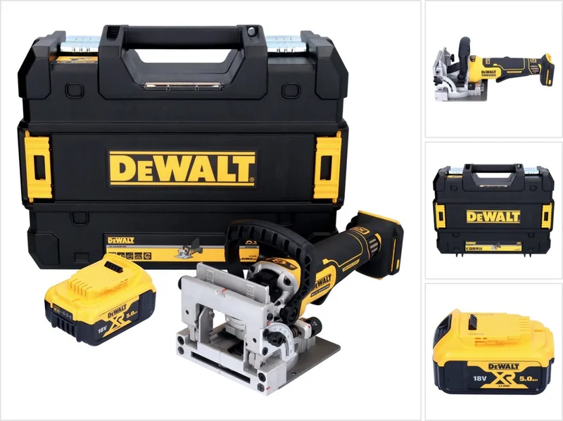 DCW 682 NT accu platte deuvelfrees 18 V 102 x 20 mm borstelloos + 1x Powerstack accu 5.0 Ah + TSTAK - zonder lader by DEWALT, Black – product image