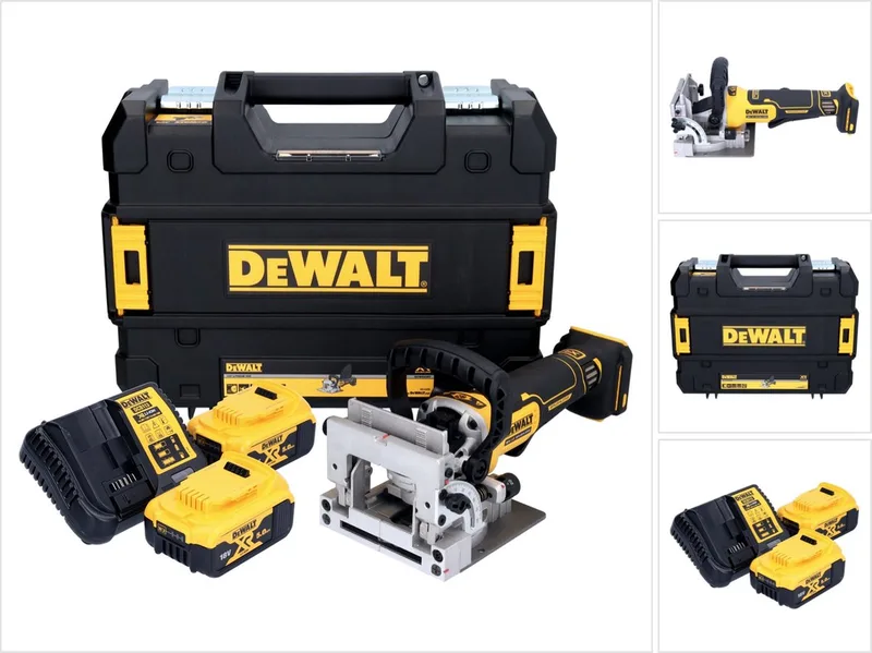 DCW 682 P2T accu platte deuvelfrees 18 V 102 x 20 mm borstelloos + 2x accu 5.0 Ah + lader + TSTAK von DEWALT, Gelb – Produktbild